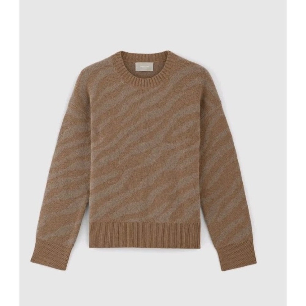 Everlane The Alpaca Tiger Jacquard Crewneck Size XS NWT